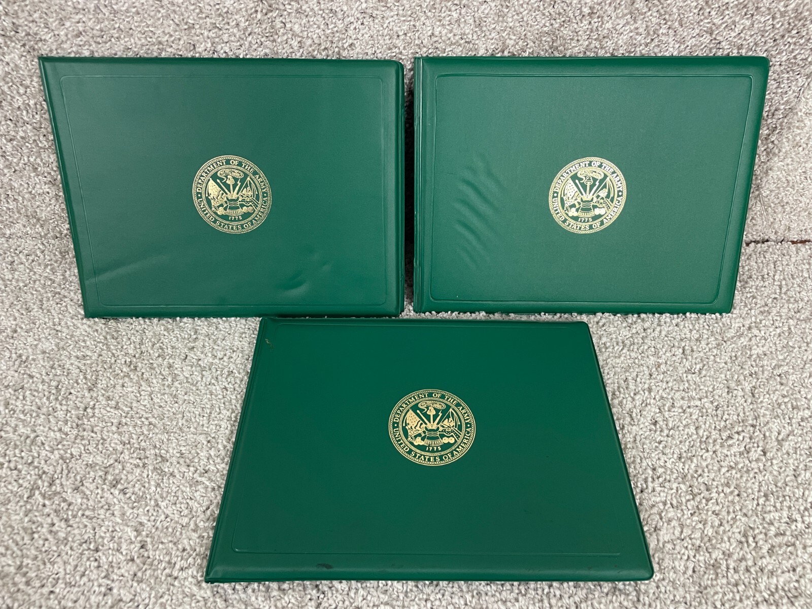 Lot of 3 Department Of The Army United States Of America Certificate Holder