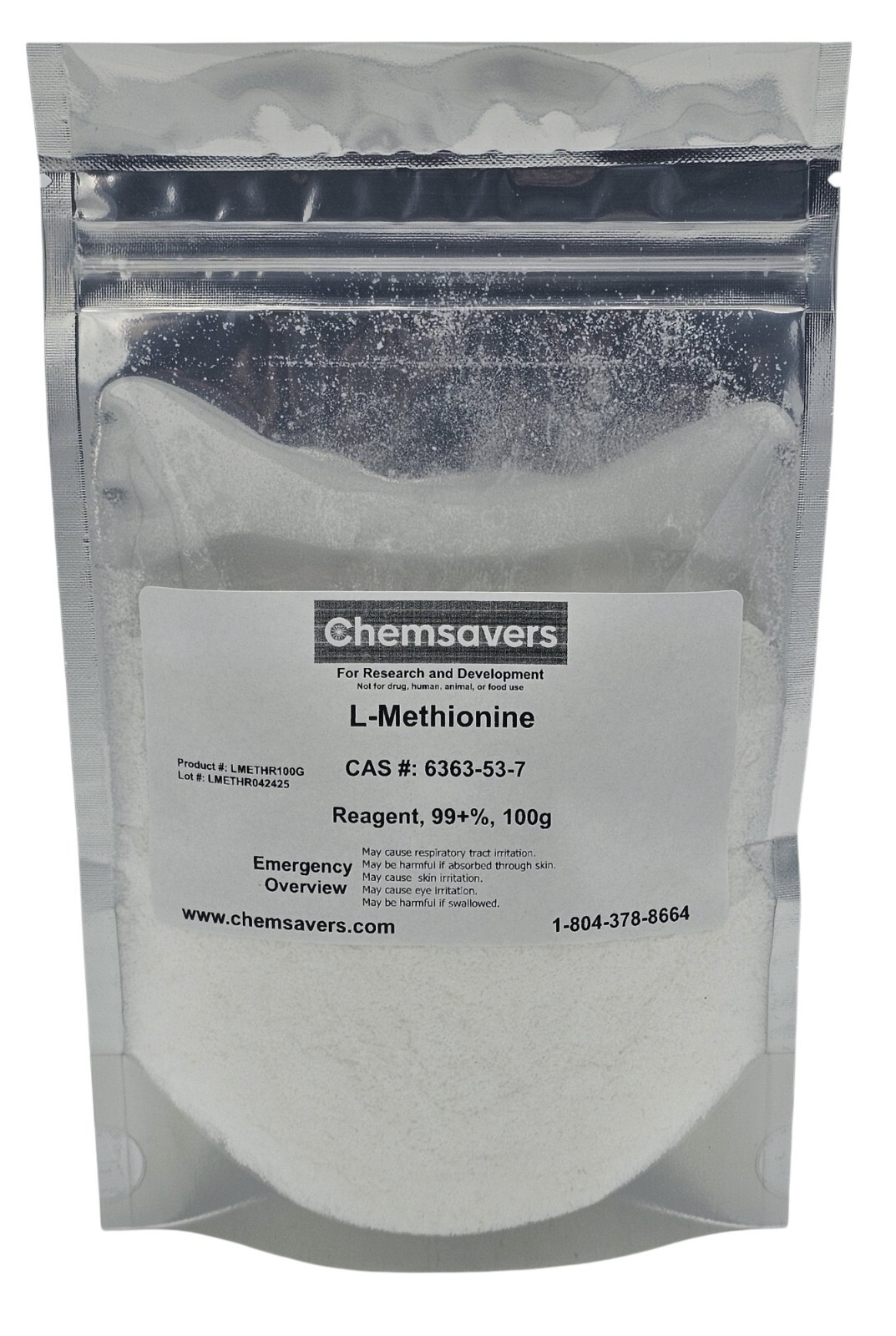 L-Methionine, Reagent, 99+%, 100g