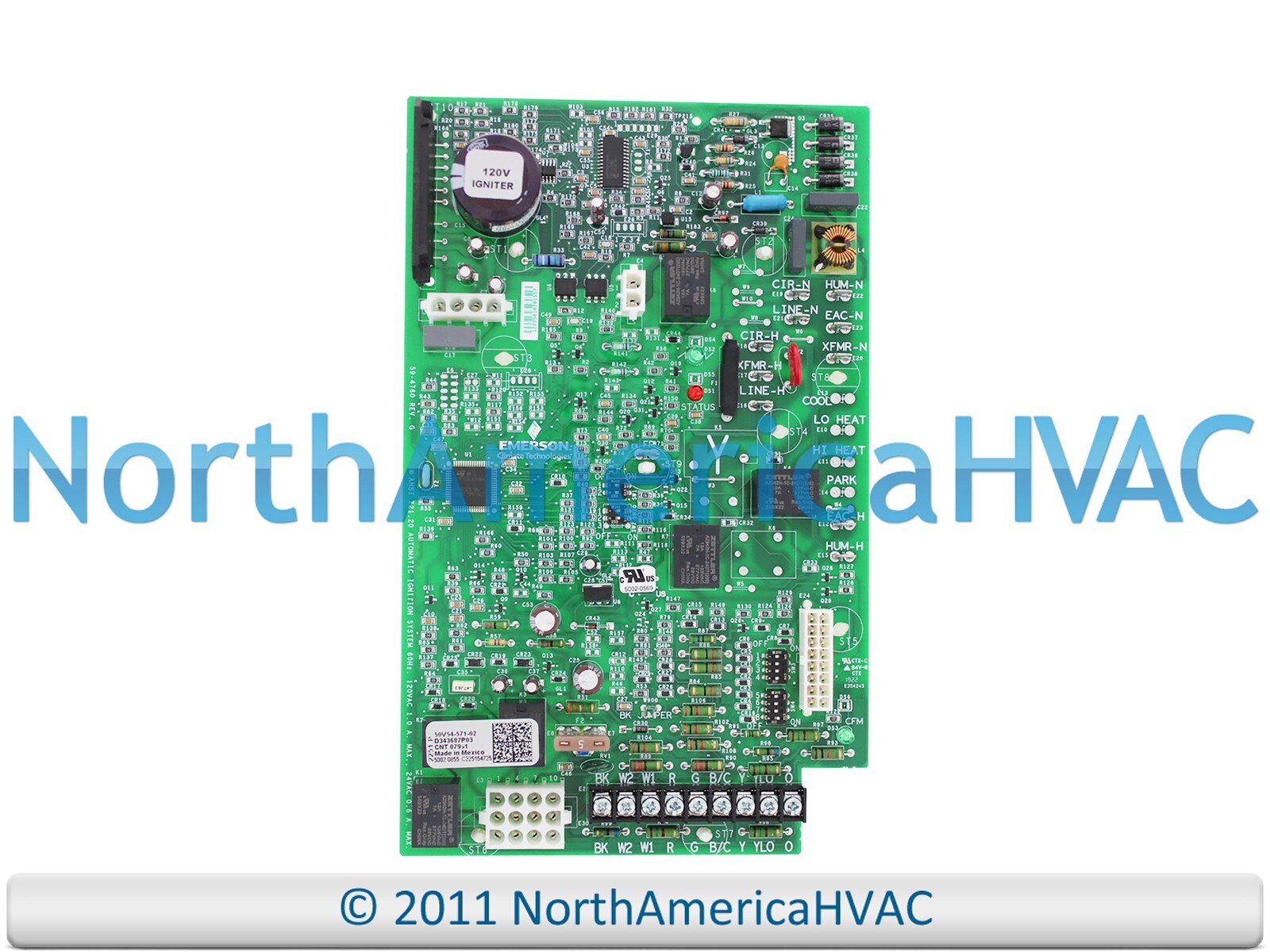 OEM Trane American Standard Furnace Control Board Fits D343687P03 50V54-571-02