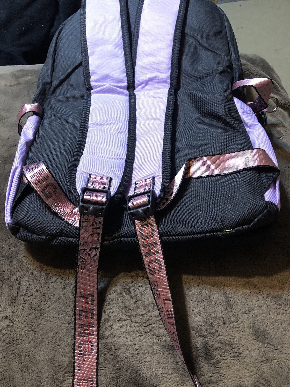 FENGDONG Durable Waterproof Travel Large Laptop Backpack 17.3 Purple -NEW