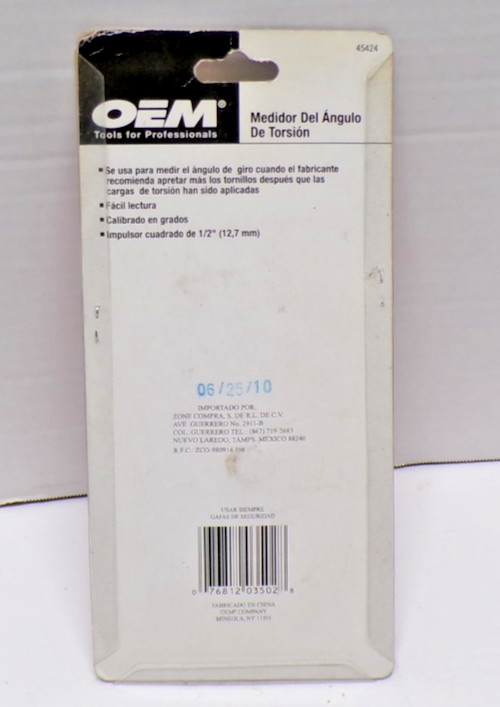 OEM Torsion Angle Meter 1/2 Inch 45424