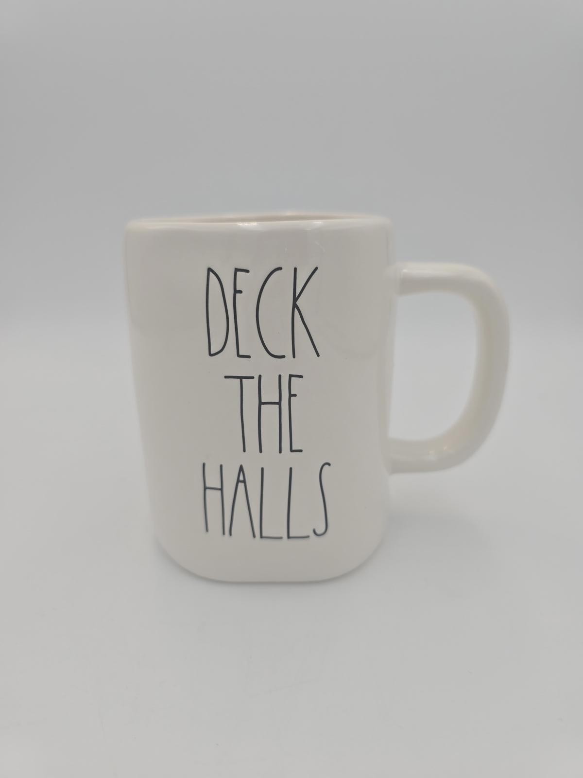 Rae Dunn Deck The Halls Two-Sided Christmas Mug