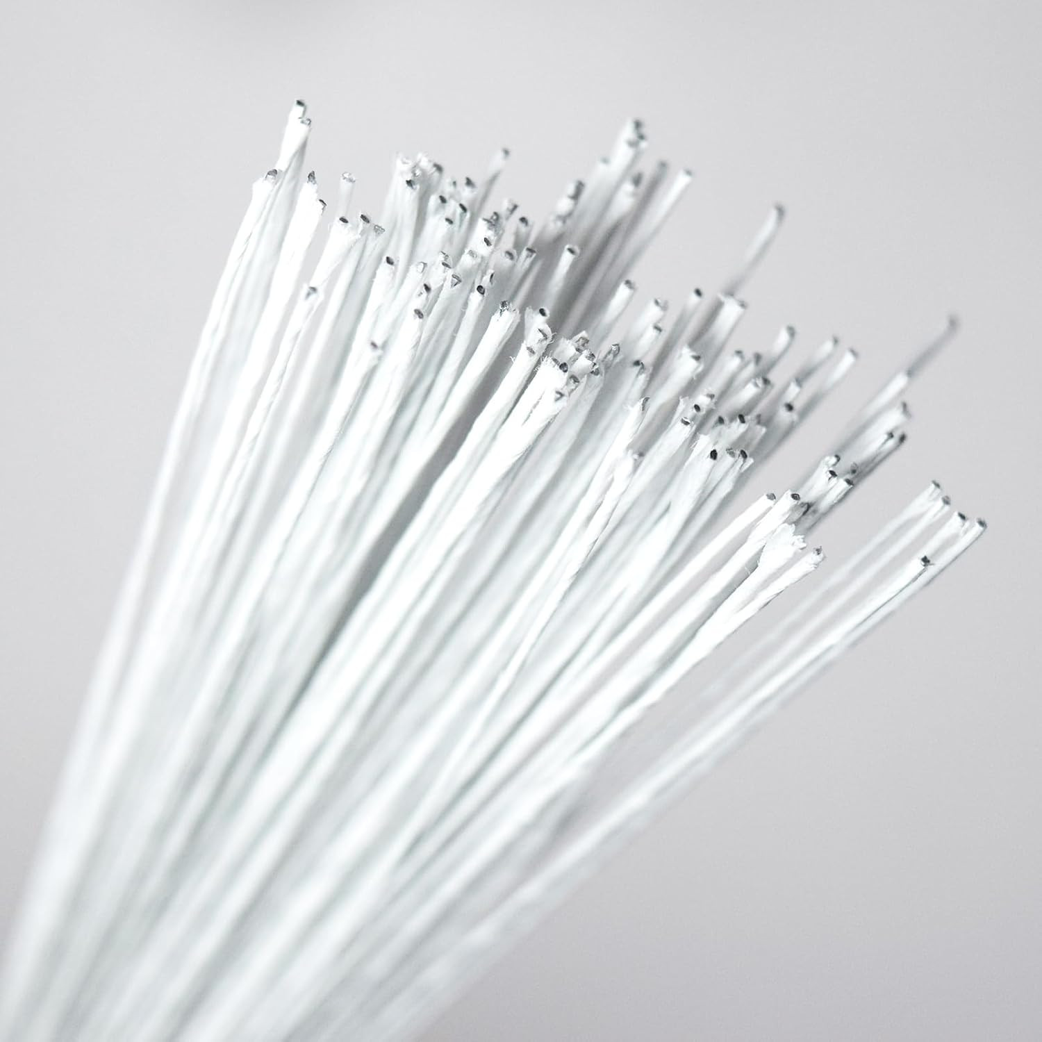 24 Gauge White Floral Stem Wire 15 inch, 120 PCS Per Pack