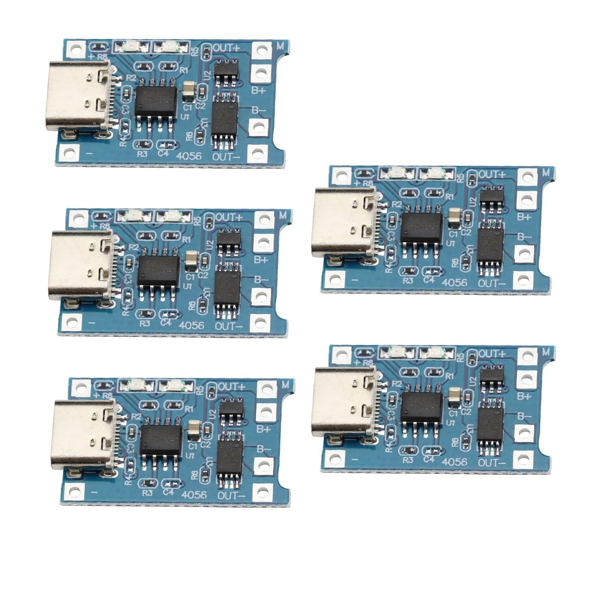 VKLSVAN 5PCS 5V 1A TP4056 Charging Module Type-C USB Interface 18650 Lithium...