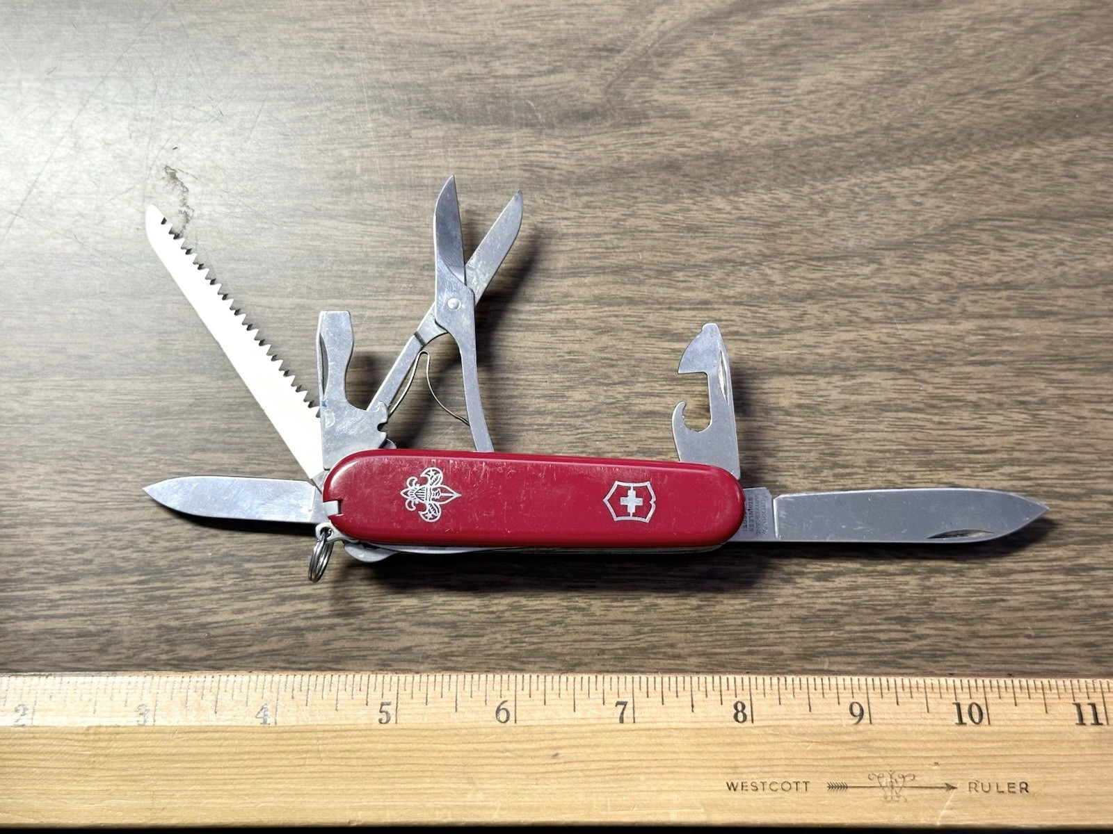 VICTORINOX SWISS ARMY KNIFE FIELDMASTER MULTI TOOL BSA BOY SCOUTS OF AMERICA VTG