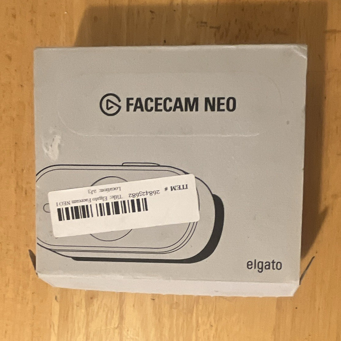 Elgato Facecam Neo 1080p60 USB HD Clip-On Webcam 60fps White