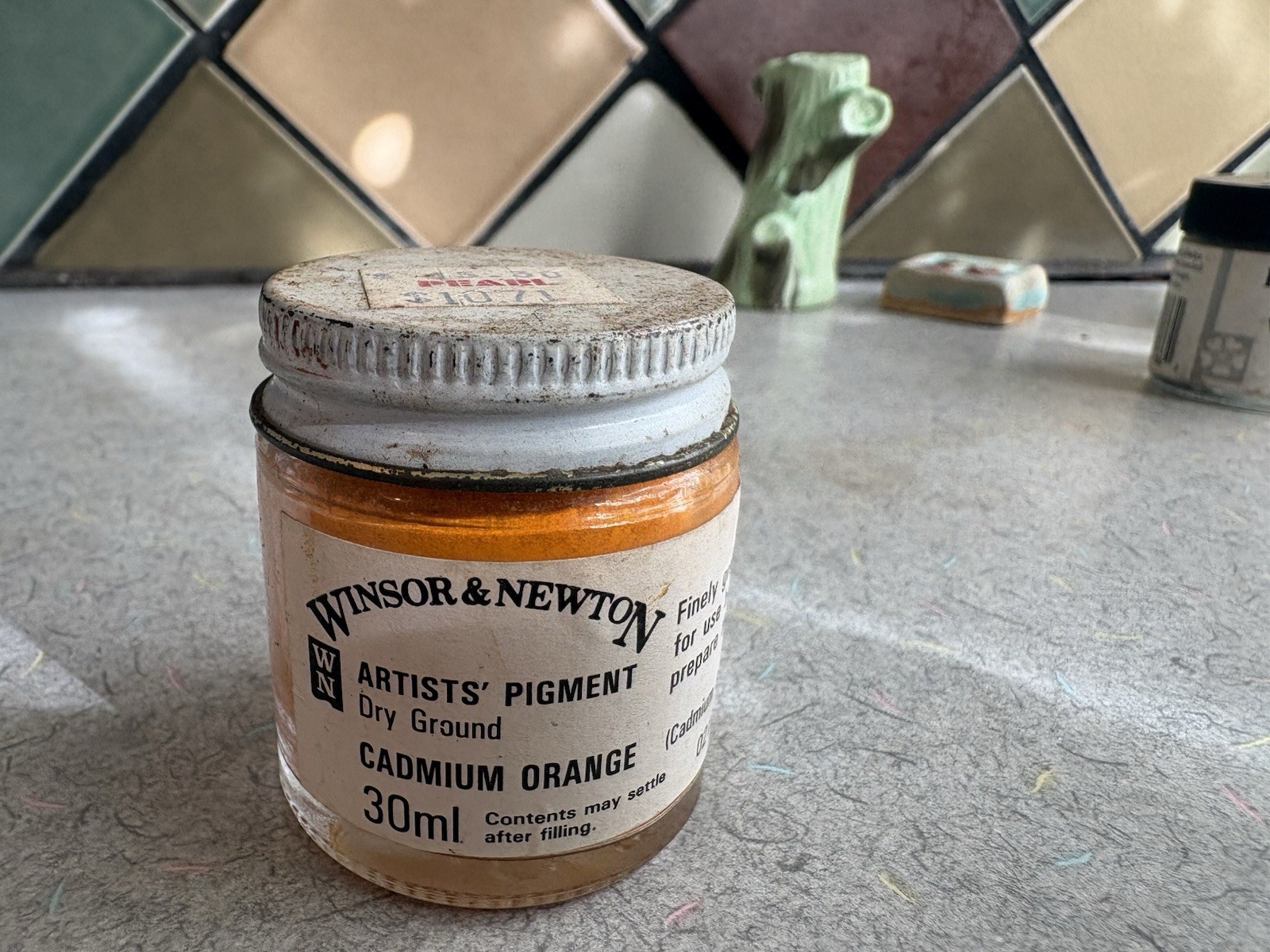 Vtg Windsor & Newton Cadmium Orange Dry Pigment PO20