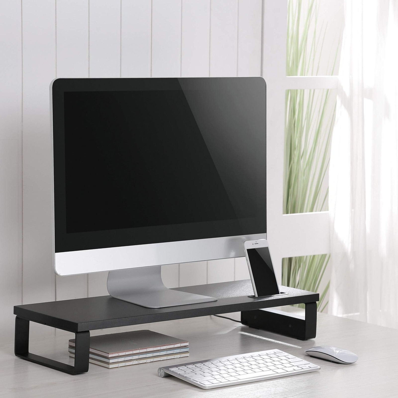 Lorell Wireless Charging Sled Base Monitor Stand