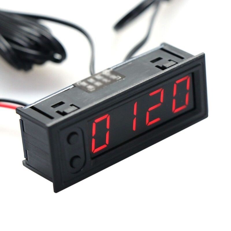 3-in1 Car Digital Clock With Temperature Thermometer And Voltage Meter Voltmeter