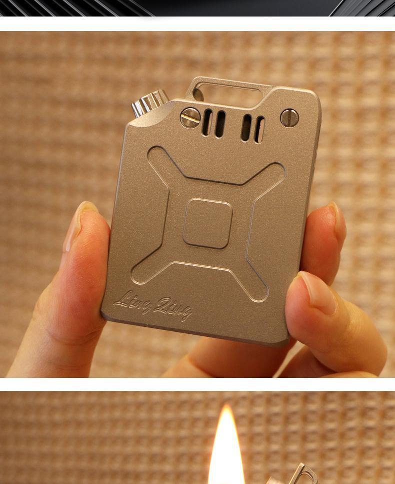 Creative CNC Fuel Lighter Mechanical Catapult Design Stainless Steel Refillable