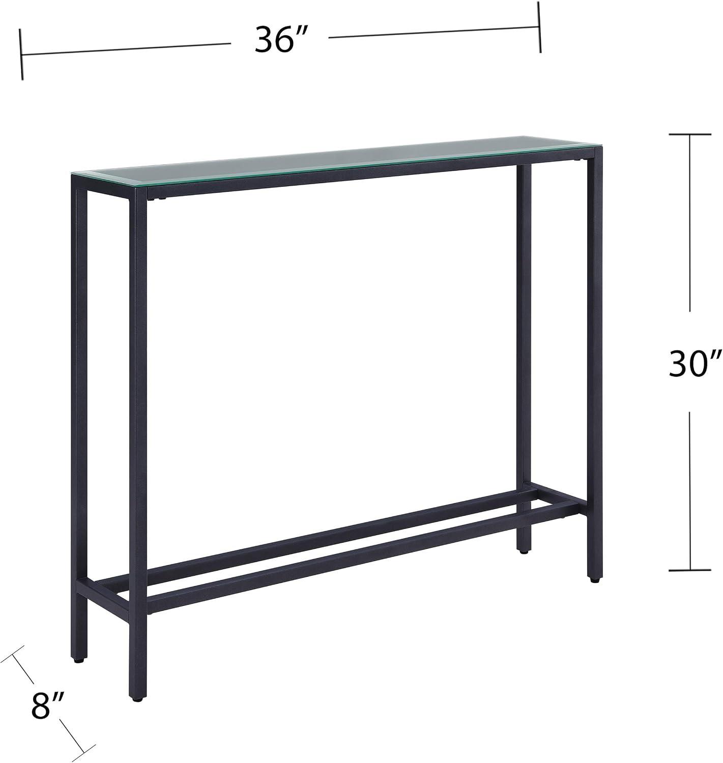 Darrin Narrow Console Table, Gray