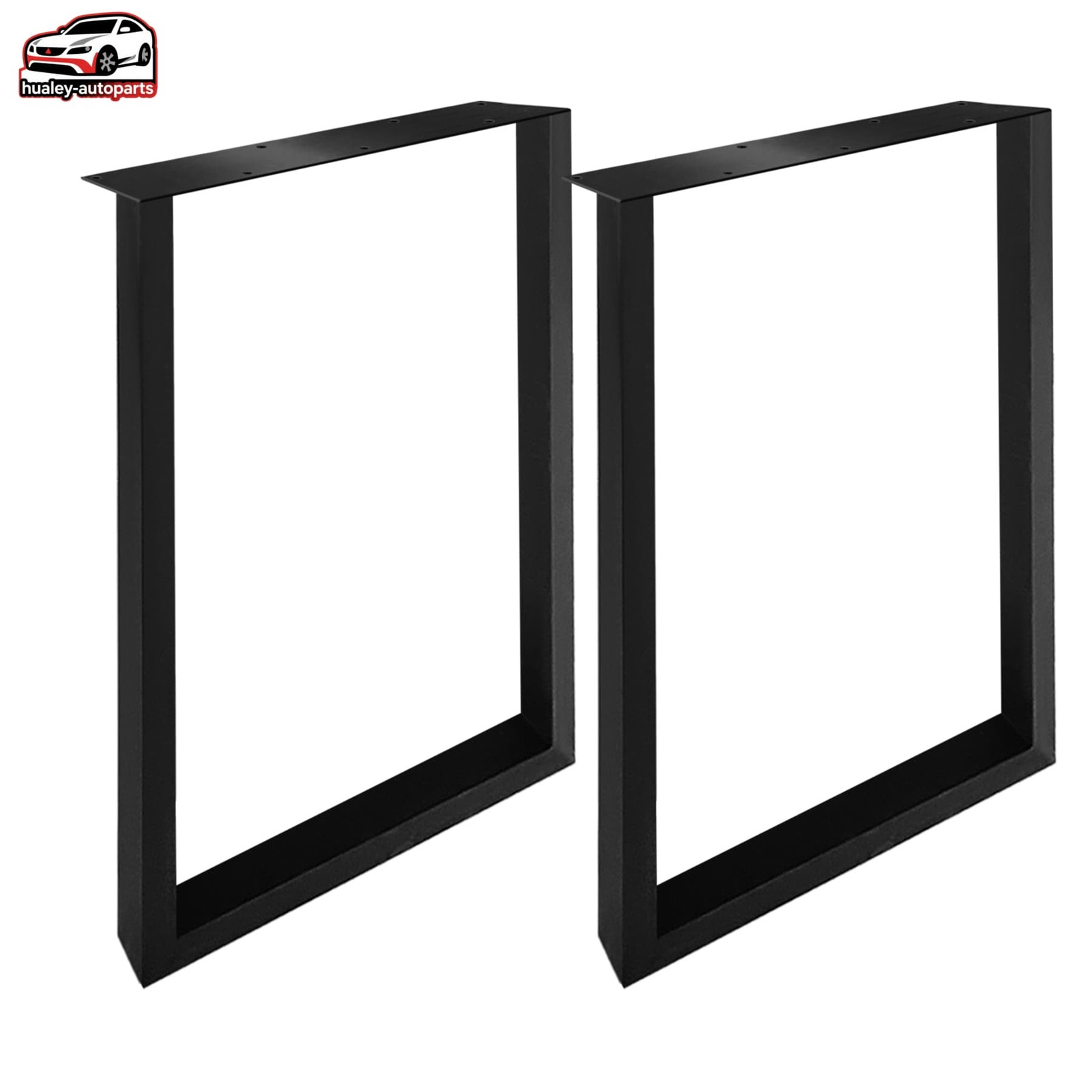 28" x 17.7" Black Table Legs Industrial Country Style Heavy Duty Set of Steel