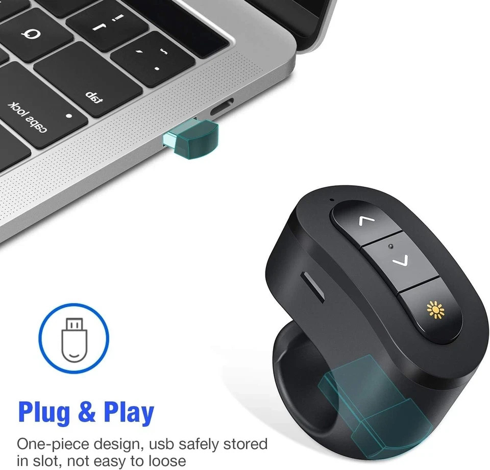 RING Presentation Clicker Wireless Presenter USB Powerpoint Clicker Remote