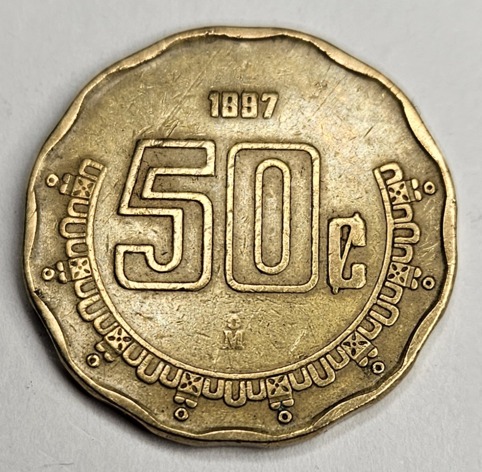 1997 Mexico 50 Fifty Centavos - Mexican Coin - Aluminum Bronze - World Coin