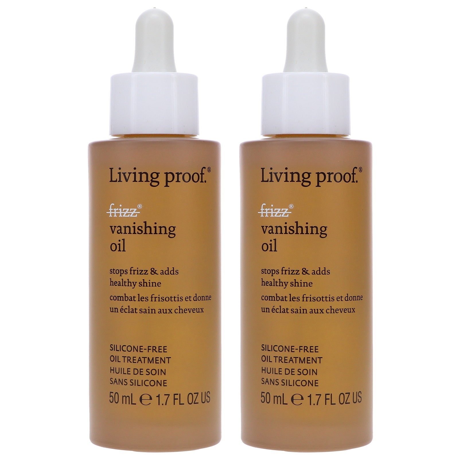 2 x LIVING PROOF NO FRIZZ VANISHING OIL 1.7 OZ (Pack of 2) ~ Free Shipping