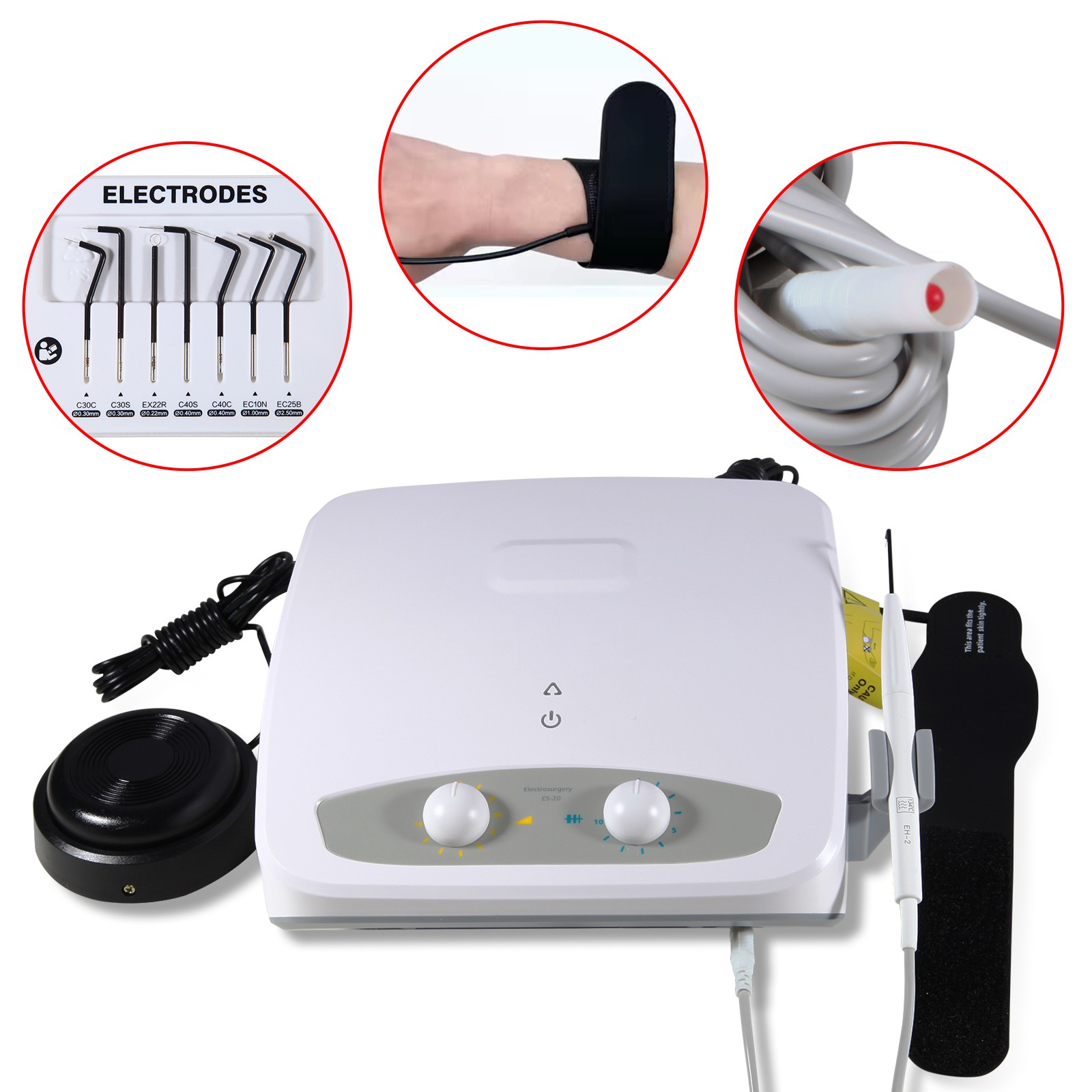 Electrosurgery Unit Dental Electro System High Frequency 7PCS Electrode Tips