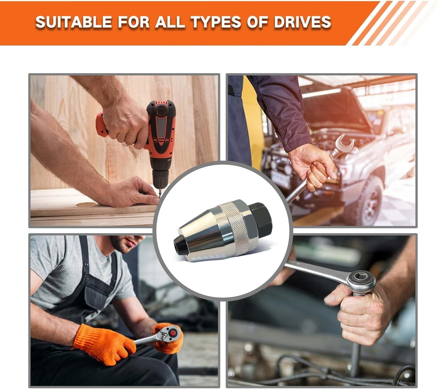 Damaged Bolt and Stud Extractor Tool, Grips Removes 1/4-Inch to 1/2-Inch...