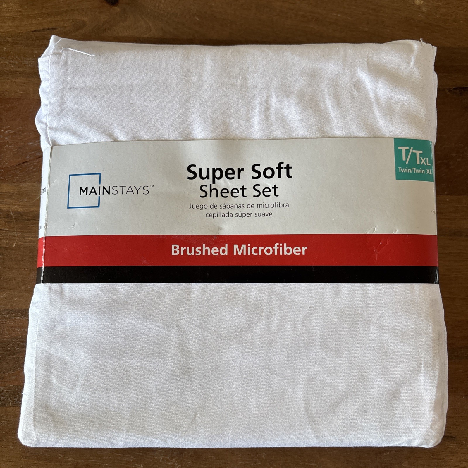 Mainstays Microfiber Super Soft T/TxL Sheet Set WHITE New NIP Wrinkle Resist