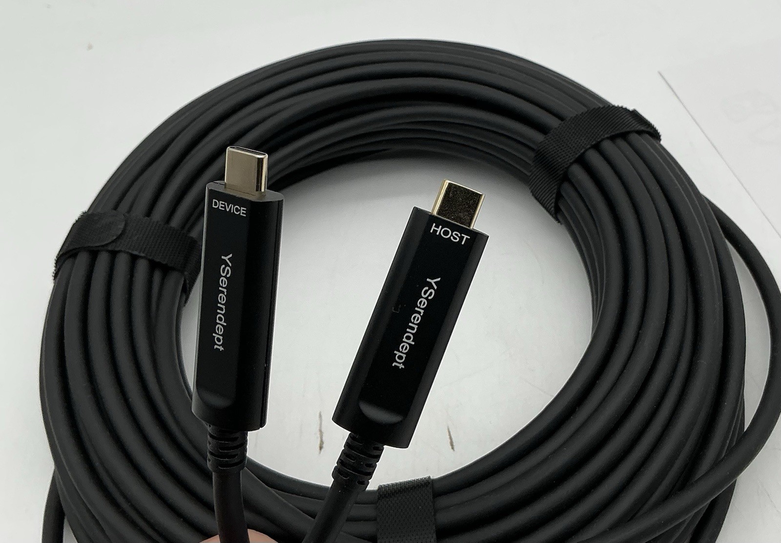 Fiber Optic USB C Cable 50ft, USB 3.1, 10Gbps Active Optical (open Box).
