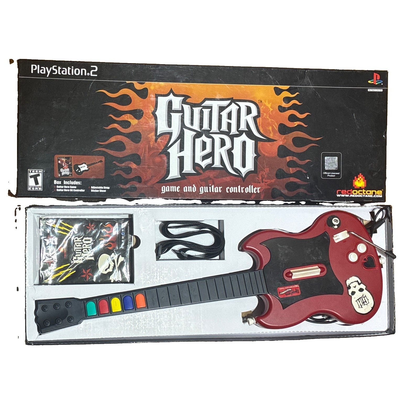 RedOctane Guitar Hero PS2 Wired Bundle: Guitar Controller, Game & Strap NTSC-U/C