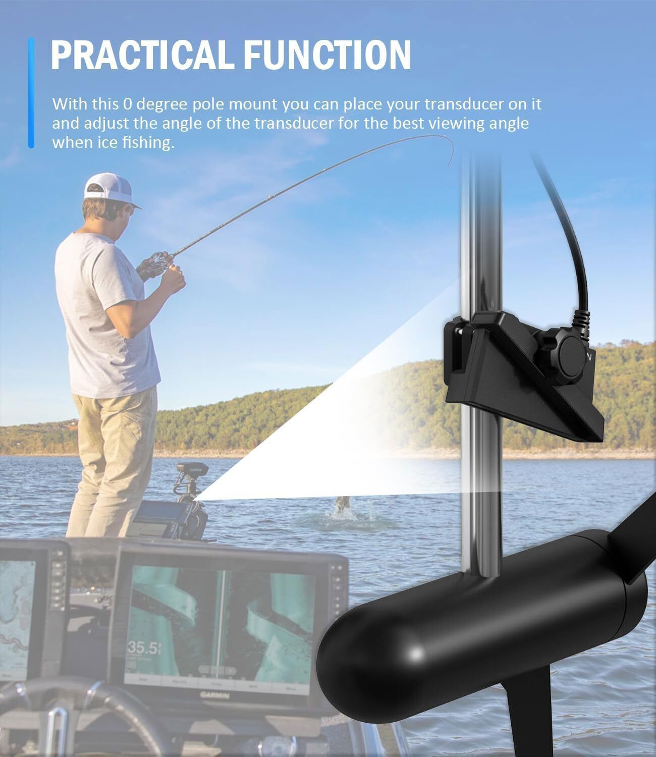 0-Degree Pole Mount Adjustable Pole Mount suitable for LiveScope Plus LVS34
