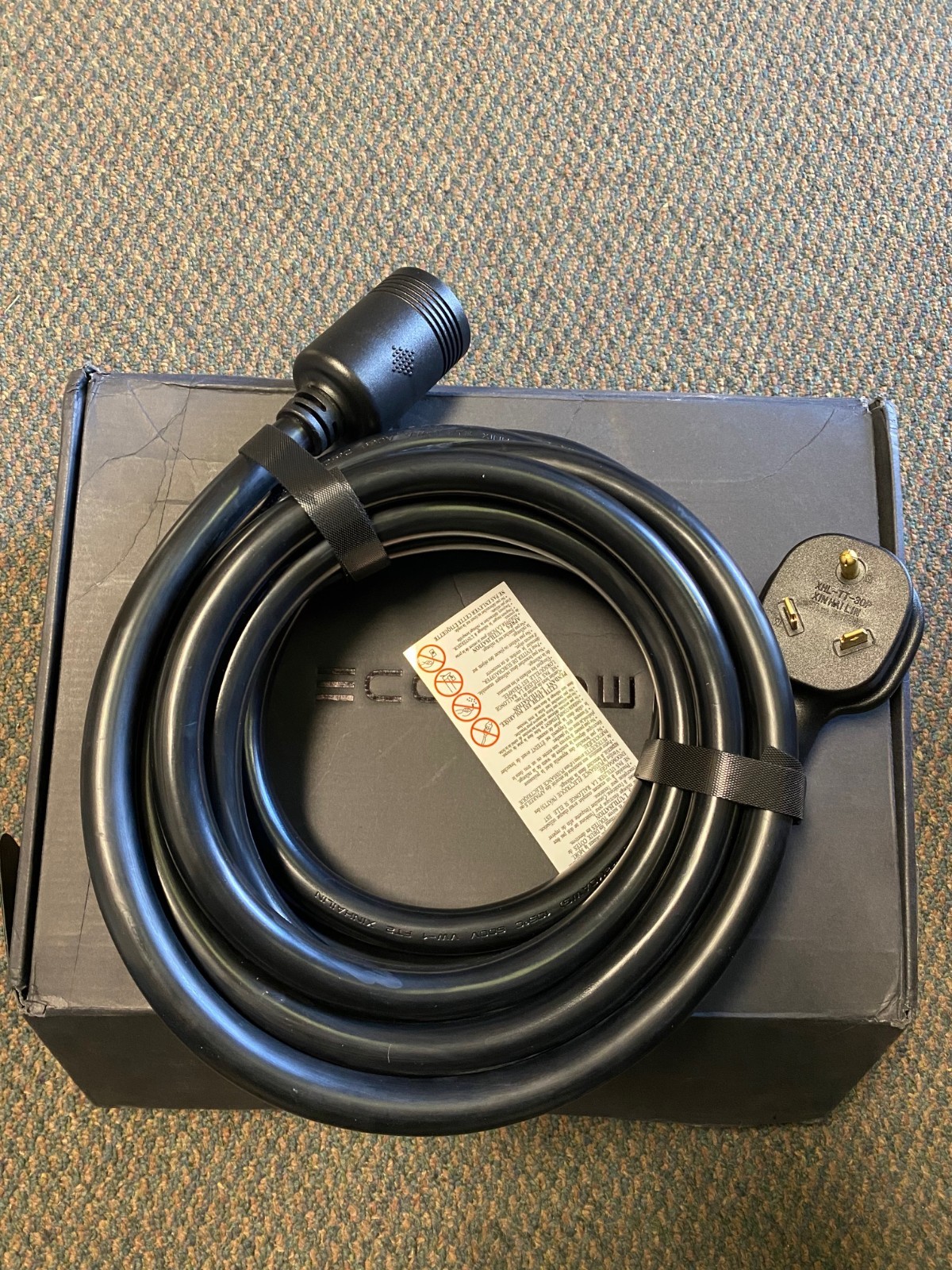 Ecoflow NEMA L5 30R to TT 30P Adapter 30Amp  Delta Pro AC 30P Black