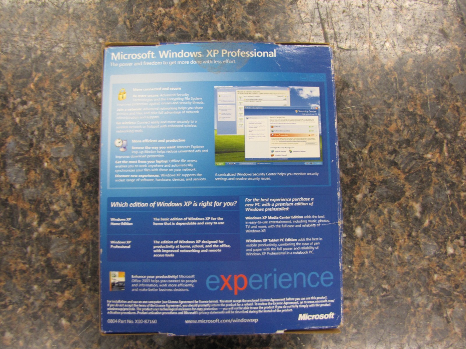 Microsoft Windows XP Professional 2002 w/ Service Pack 2 CIB w/ Product Key NE46
