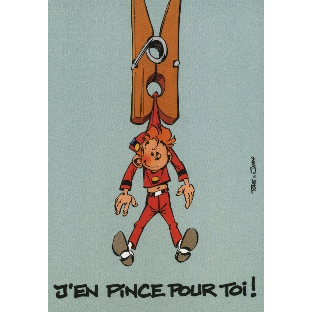 Postcard Tome and Janry Spirou, J’en pince pour toi! (10x15cm)