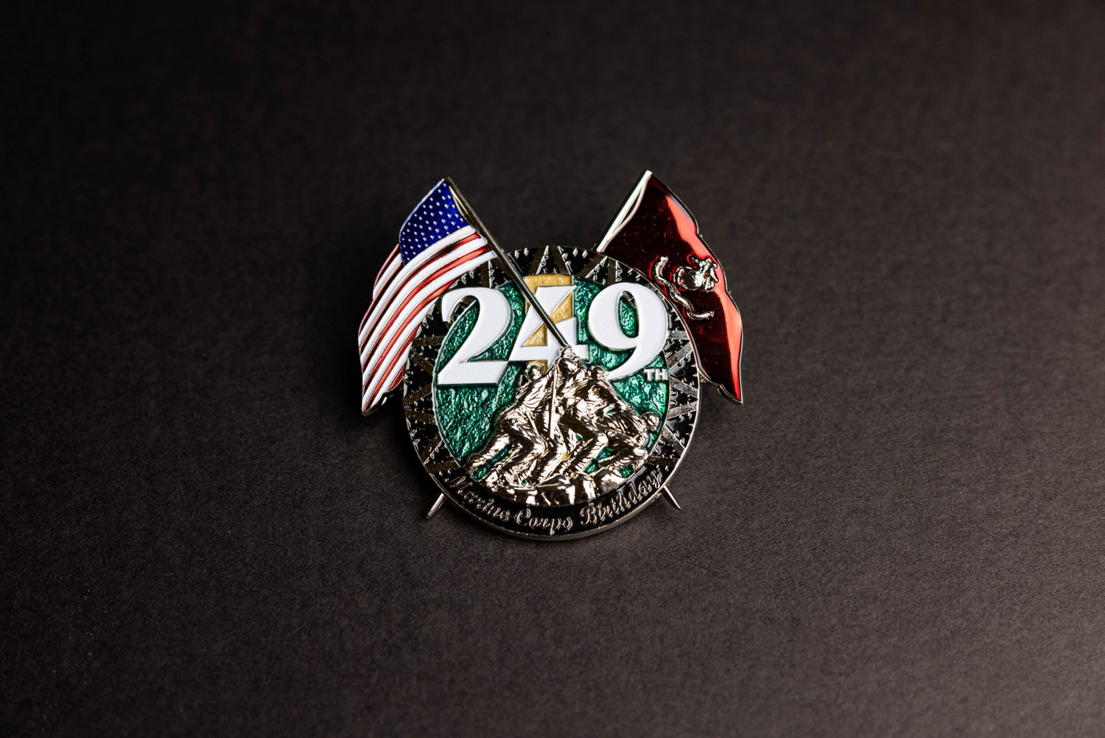 Challenge coin Marine Corp 249 Ball coin, 3.5 Inches And 8 Oz