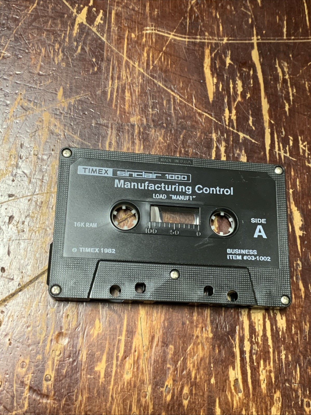 Timex Sinclair 1000 Manufacturing Control Computer Cassette Tape - Vintage