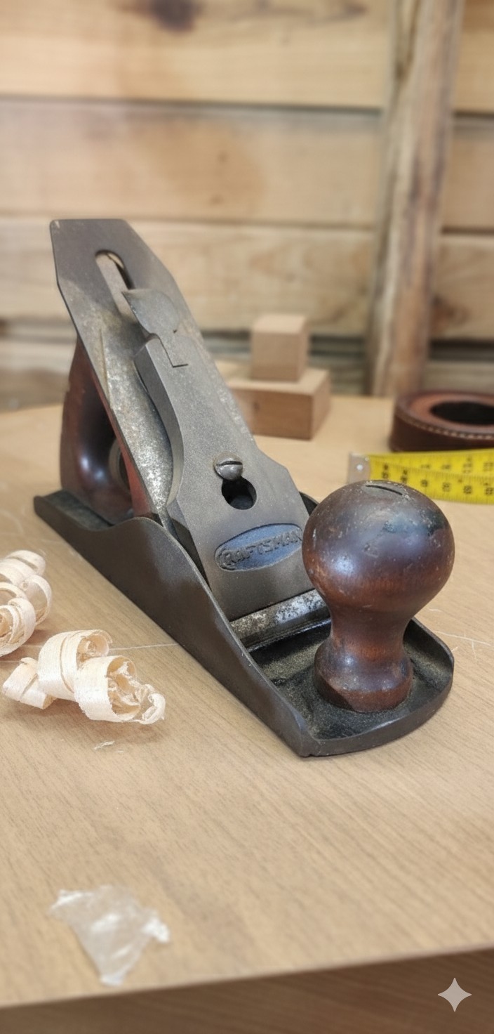 Vintage Craftsman No 4 Smoothing Bench Plane Woodworking Tool Made in USA Sears