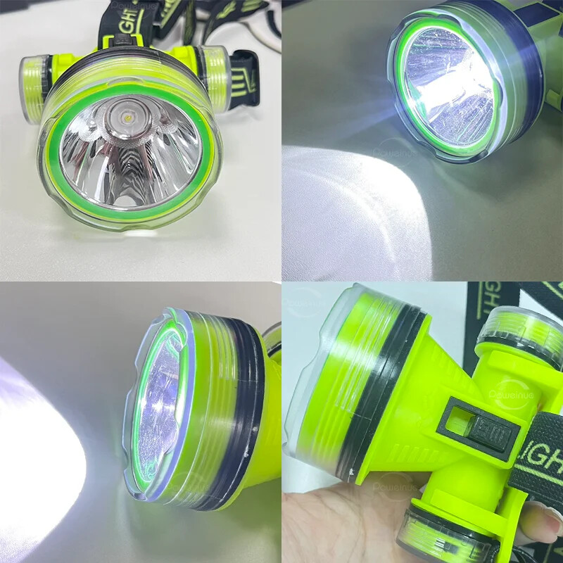 Professional Diving LED Headlamp Headlight Diver Spearfishing Head Flashlight