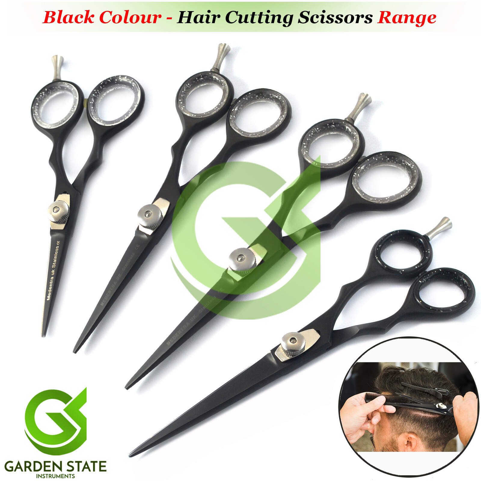 Black Salon Hair Fringe Cutting Scissors Barber Sharp Razor Hair Stylist Shears