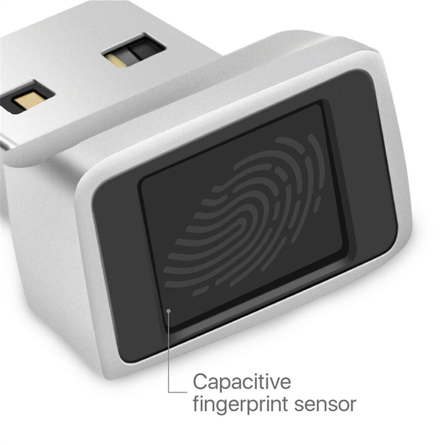 USB Fingerprint Reader for Windows 10 Hello Laptops & PC Sensor Security Device