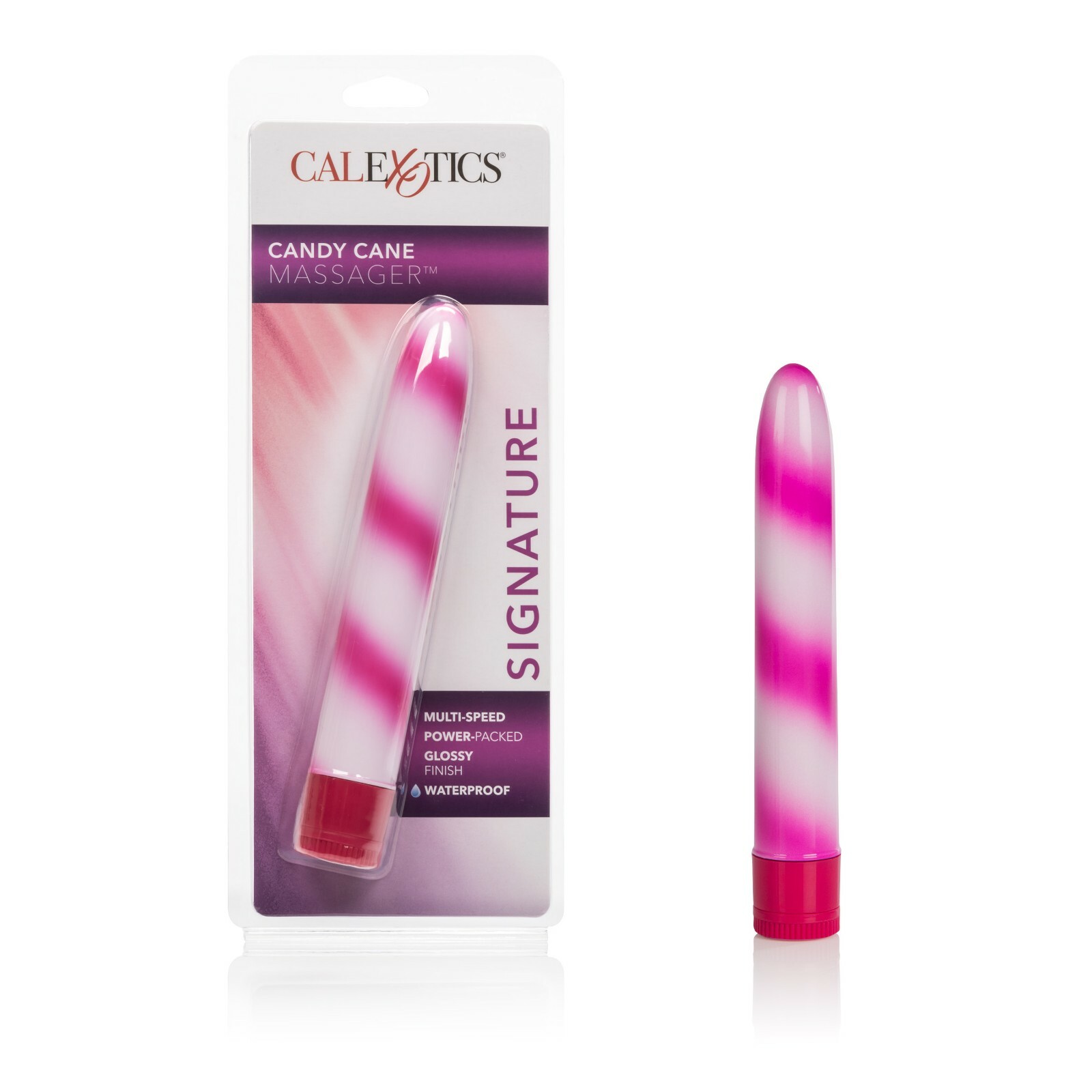 Candy Cane Massager Pink - Multi-Speed Waterproof Vibrator Vibe