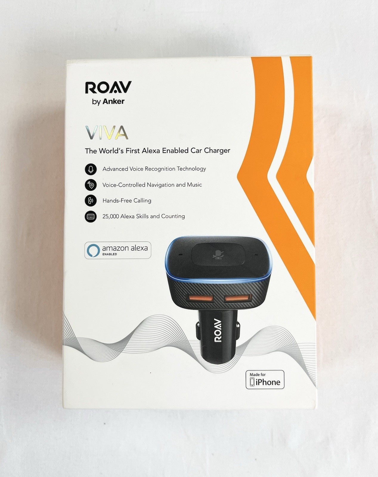 New Roav Anker VIVA Alexa-Enabled Car Charger 2-Port USB Voice Controlled