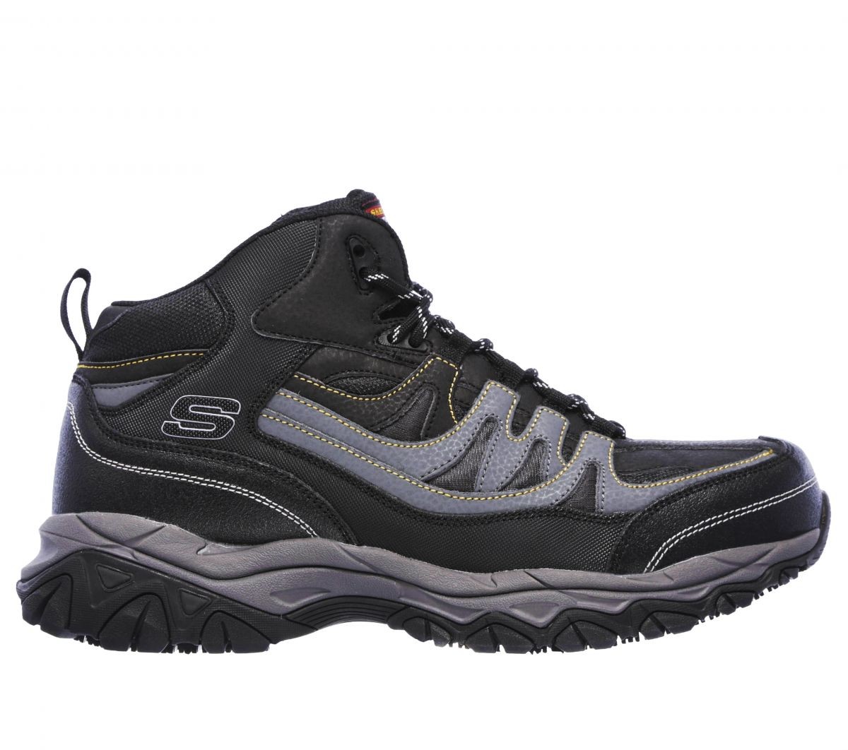 Skechers Men's Relaxed Fit: Holdredge - Rebem Steel Toe EH Work Boot Black/Charc