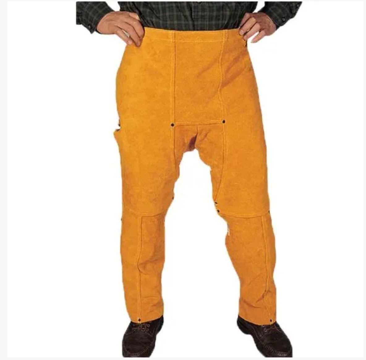 WELDAS 44-2440 Leather Welding Chaps with Kevlar Protection, Premium Split...