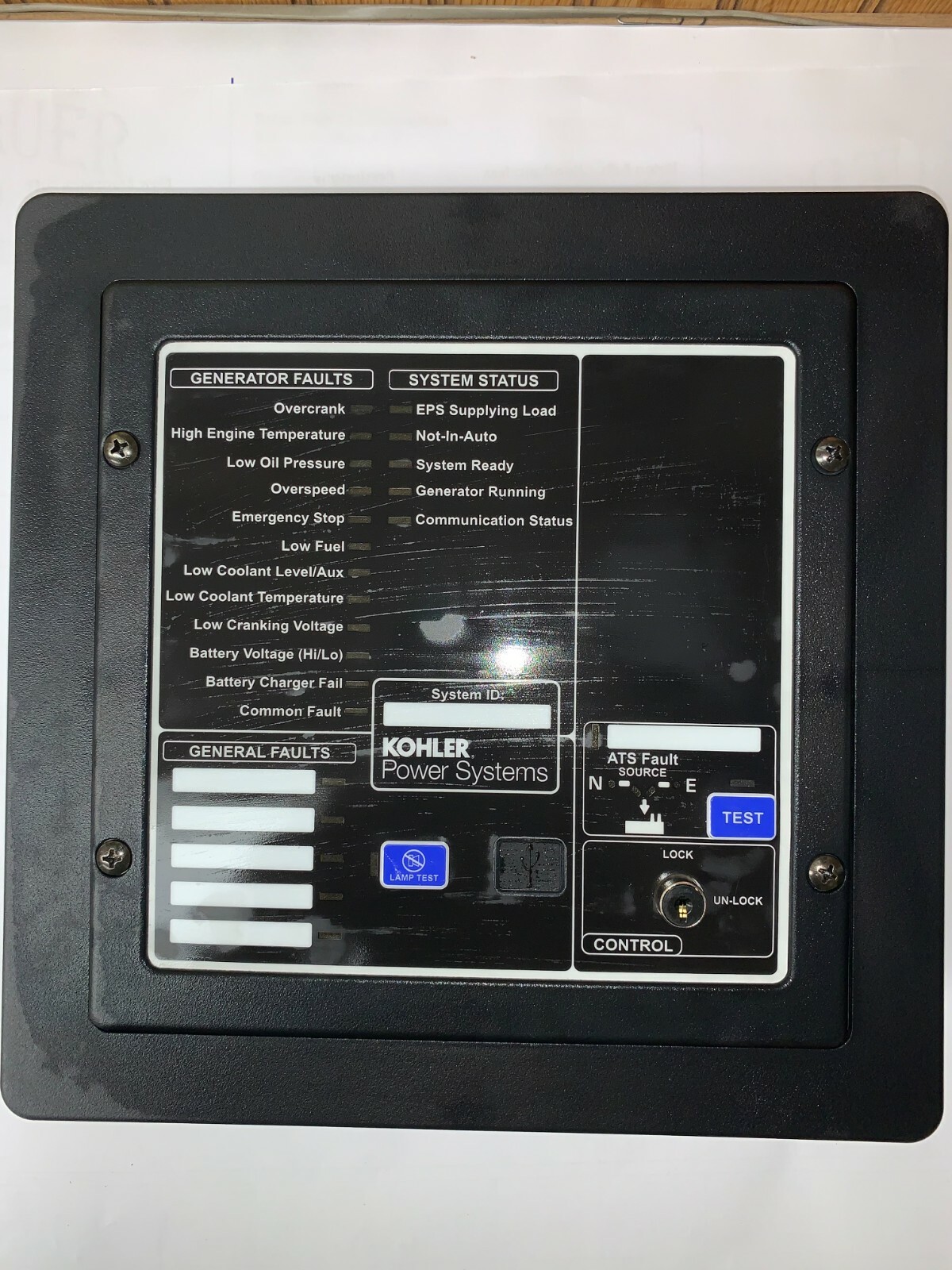 Kohler Power system Generator Control System