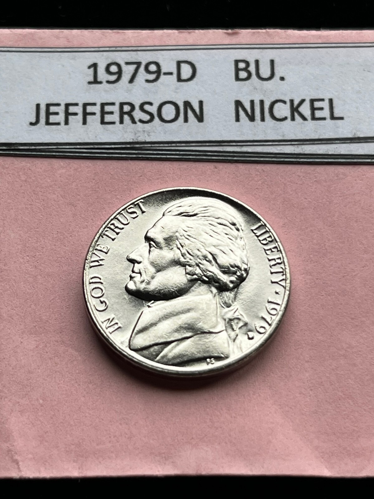 1979-D Jefferson Nickel Gem BU. Uncirculated "Free Shipping"