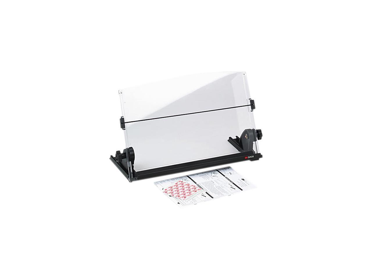 3M MMMDH630 In-Line Adjustable Desktop Copyholder, Plastic, 150 Sheet Capacity,