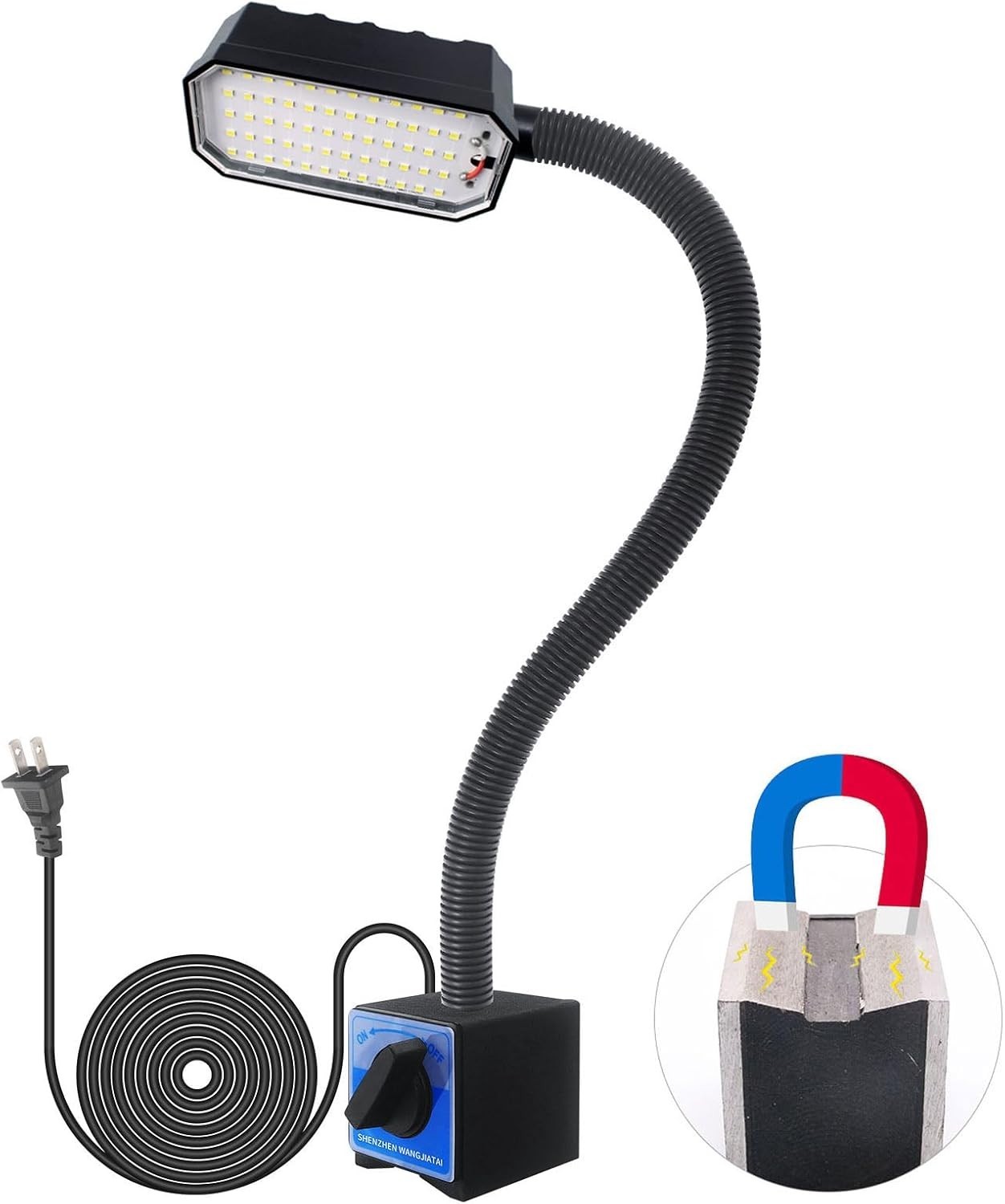 Magnetic Work Light, 2000 Lumens LED Machine Light with 20 in Flexible & Magneti