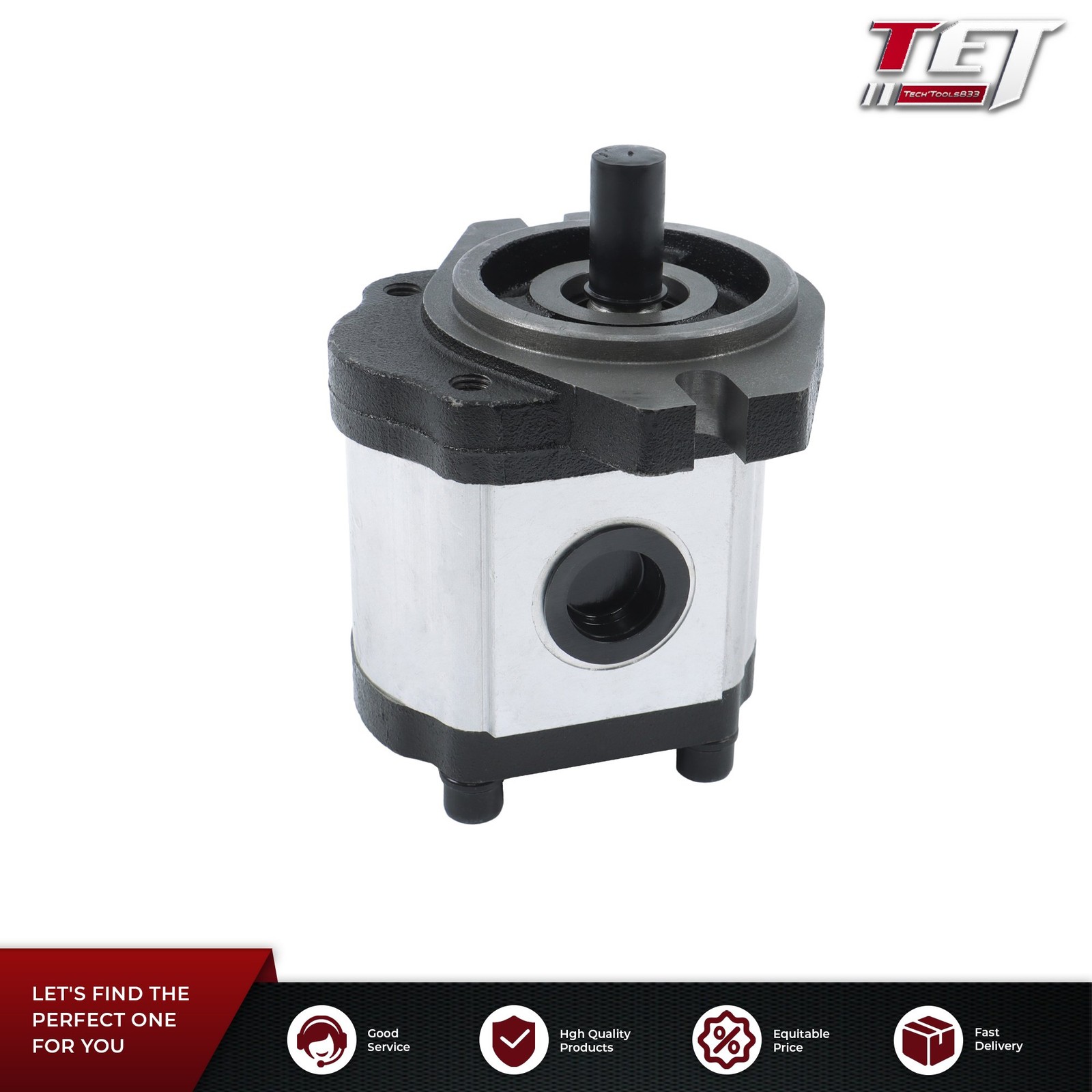 2-9 GPM Hydraulic Gear Pump 9 Tooth Spline Shaft, SAE A-2 Bolts CCW Cast Iron
