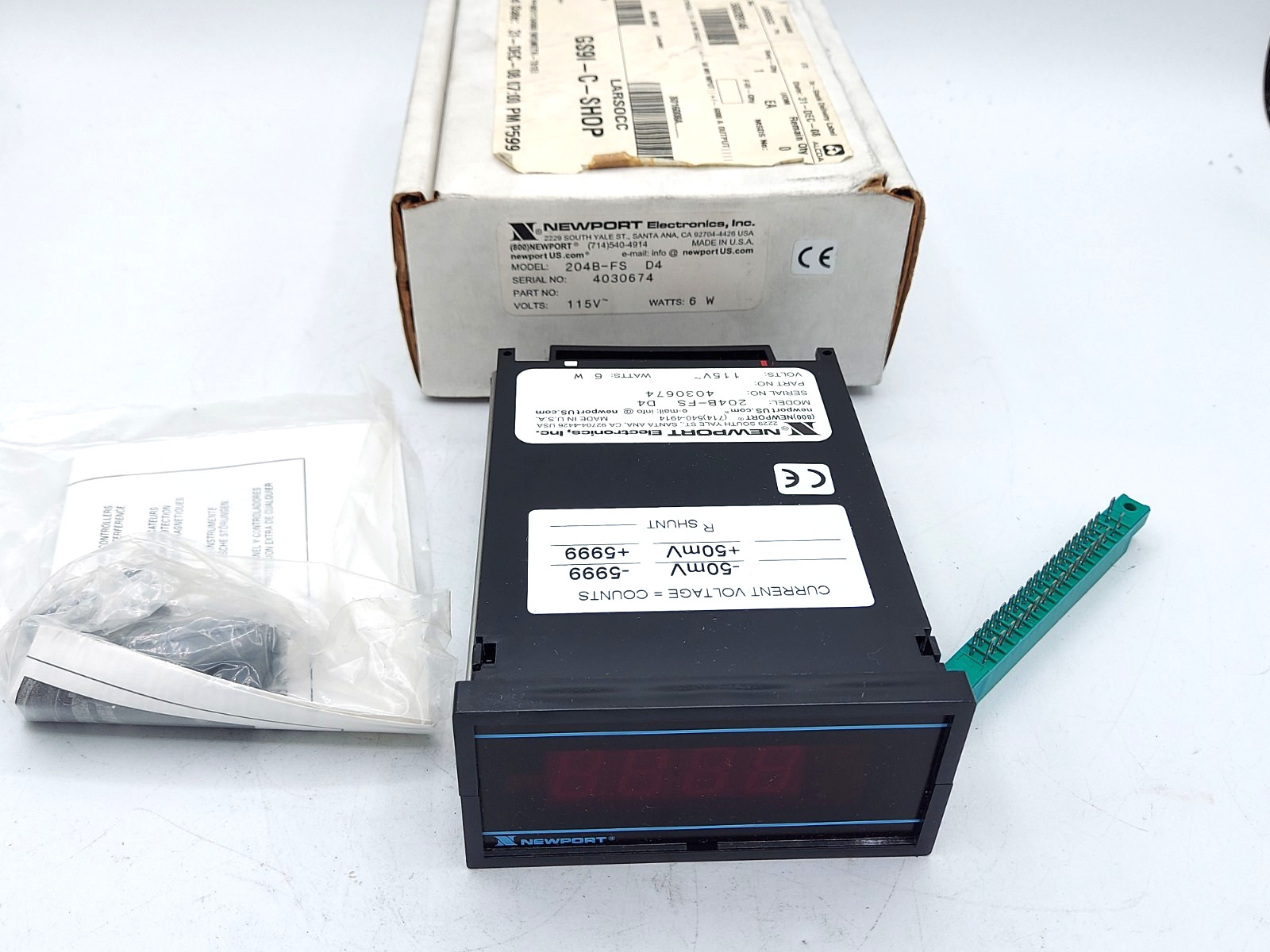 NEWPORT 204B-FS Digital PANEL METER  OEM *NEW OLD STOCK*