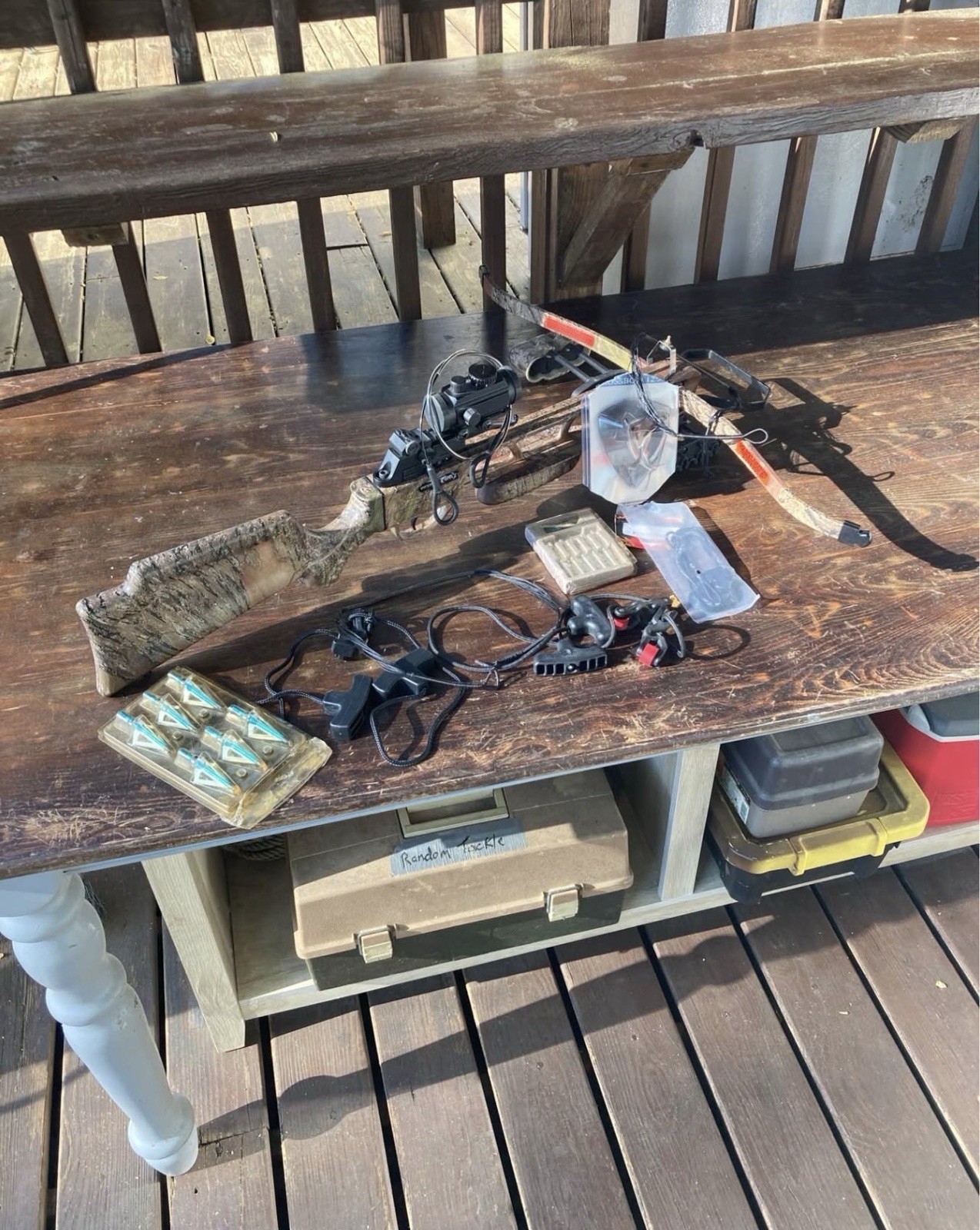 Camouflage Recurve Crossbow with Scope and Accessories for Hunting Adult