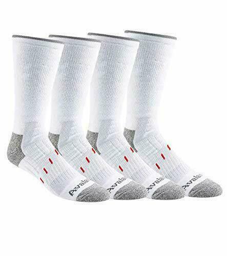 Avalanche Men 4 Pair Crew Sock Anti-Blister Arch Support 360 Degree Full Cusion