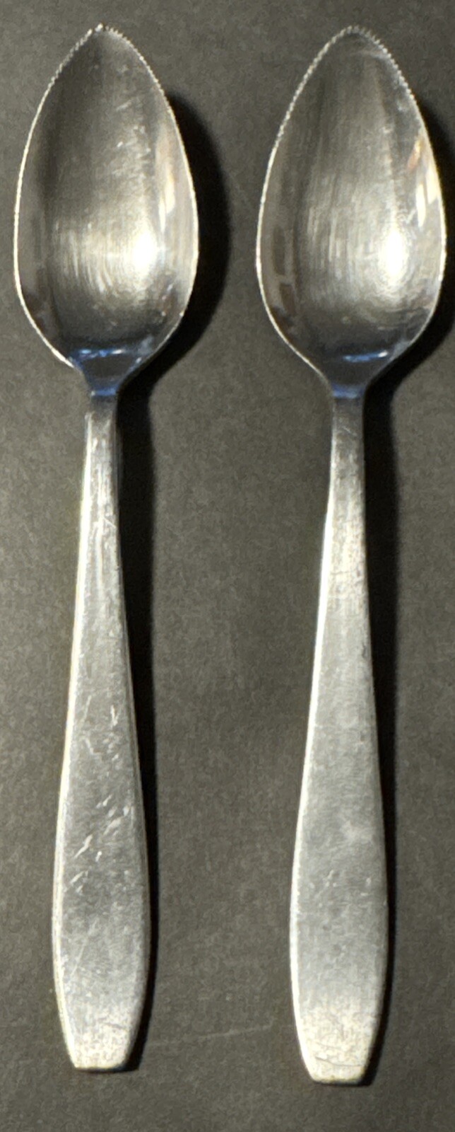 Set 2 "Florida Grapefruit Growers" Spoons Stainless Steel Serrated fruit Japan