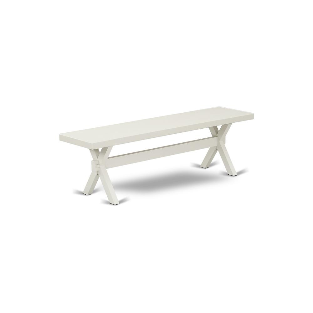 East West Furniture XB026 X-Style Modern Dining Room Bench with Wood Seat,...