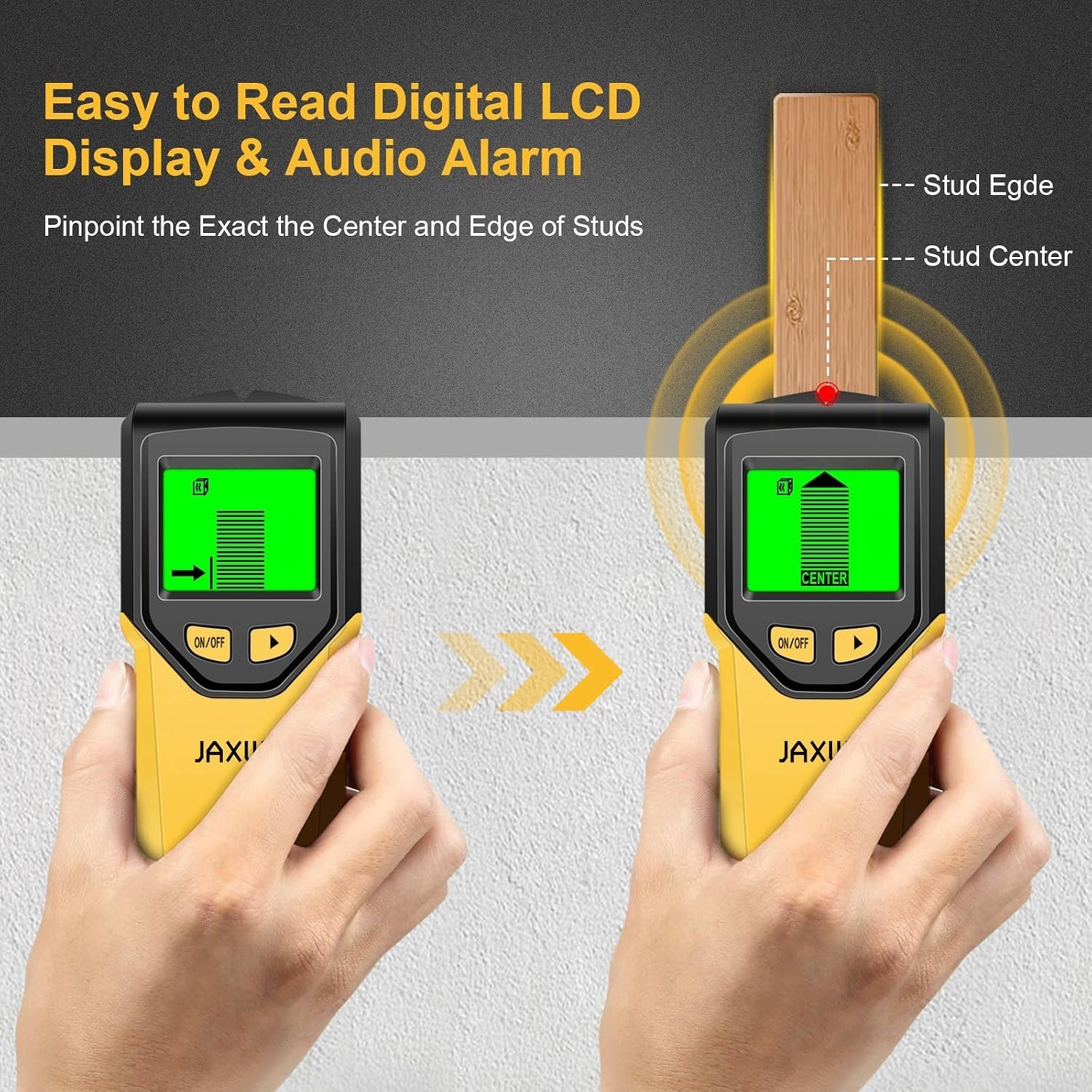 Stud Finder Wall Scanner - 5 in 1 Stud Finder Tool w/Microprocessor Chip and ...
