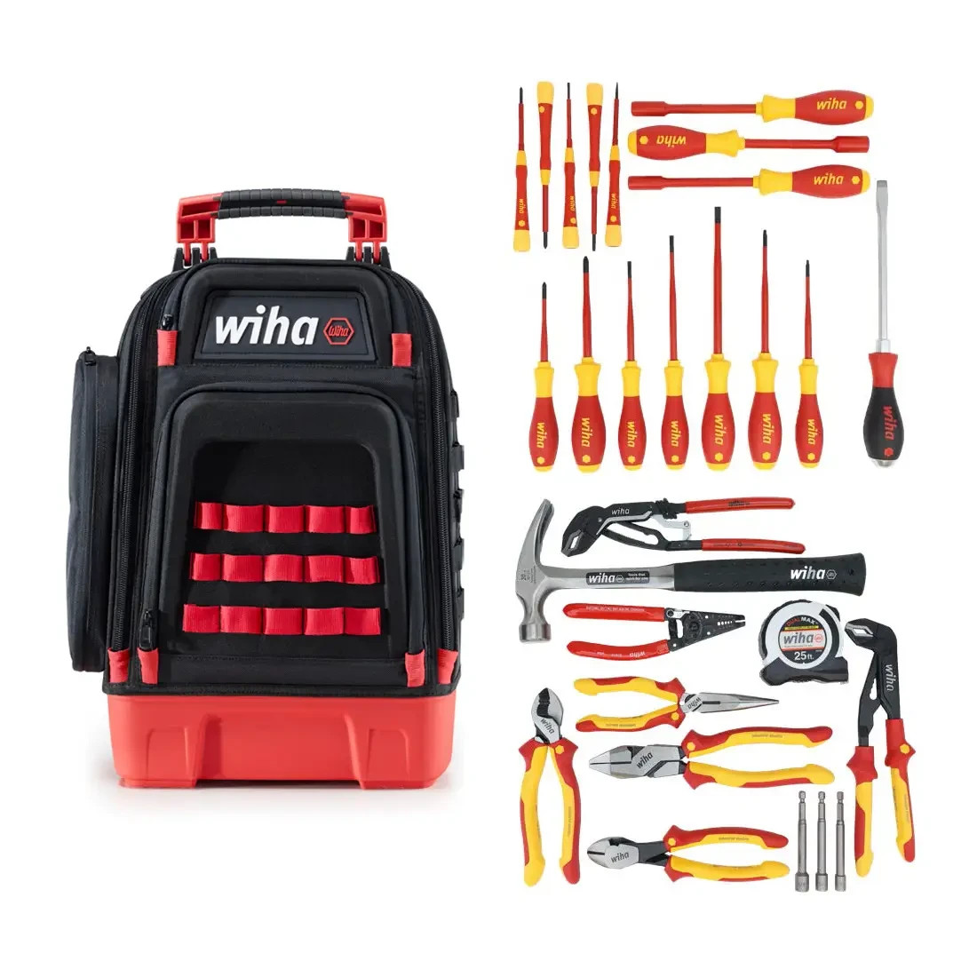 NEW Wiha 91871 30 Pc Journeyman Electrician Tool Set Insulated Backpack